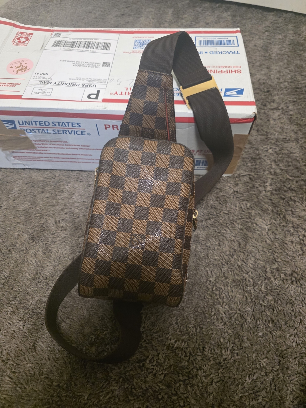 Louis Vuitton Brown Damier Ebene Geronimo Sling Bag